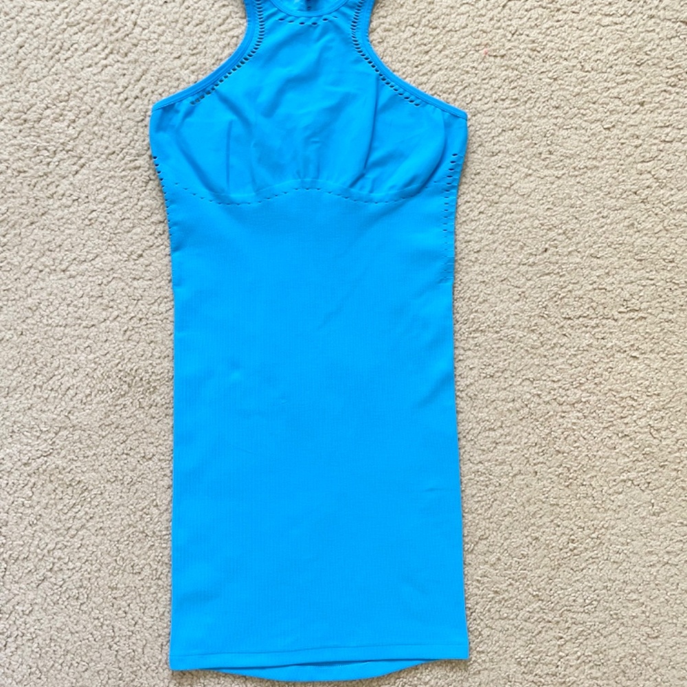 ALO Yoga Sky Blue Racerback Bodycon Dress - Picture 3 of 15